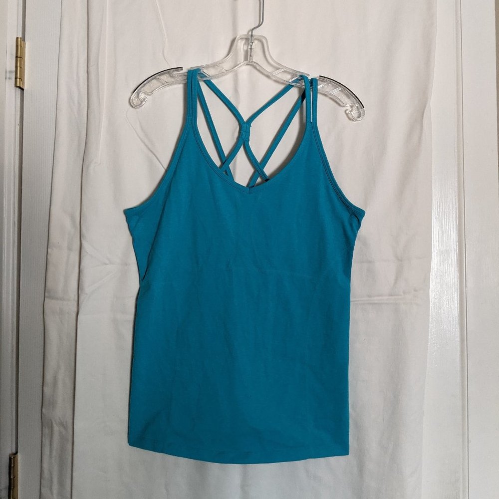 Athleta Teal Workout Support Top